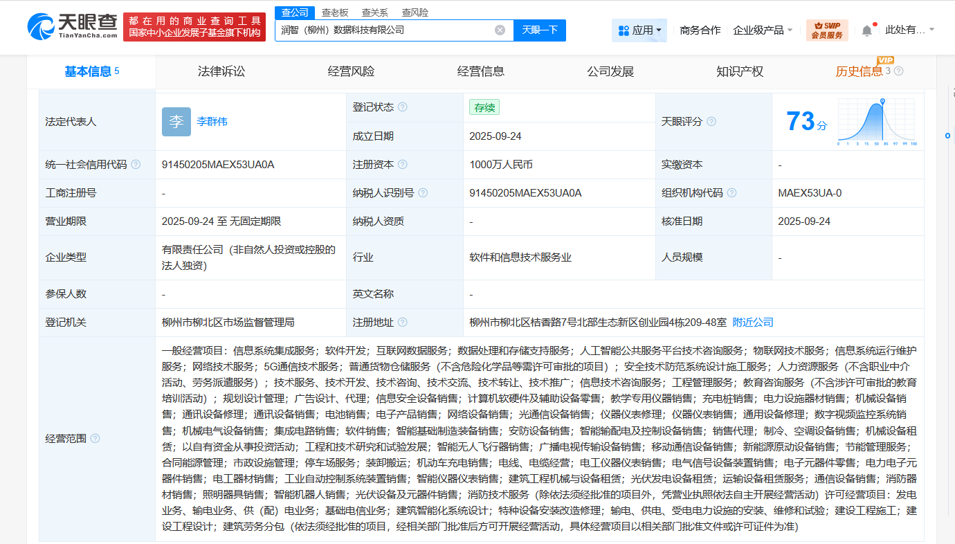 潤建股份柳州布局數據科技，千萬資本驅動軟件開發新戰略